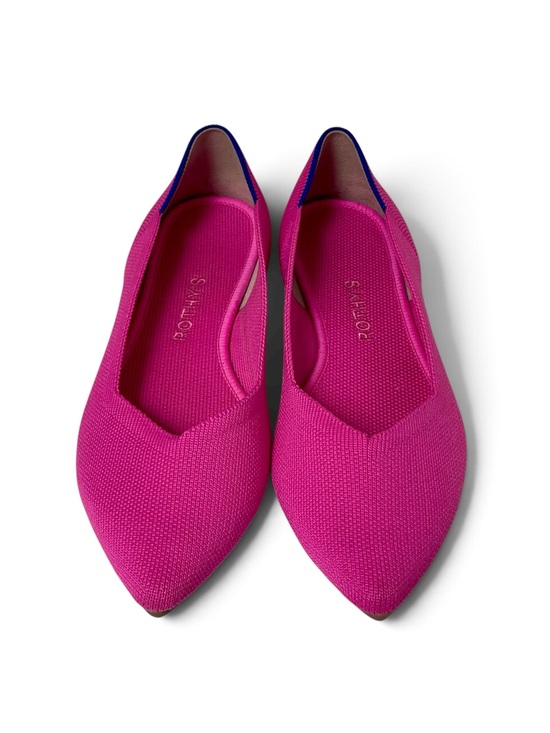 Rothy's Shoes - Rothy's Fuchsia Pointed-Toe Flats with Blue Trim worn once!✨